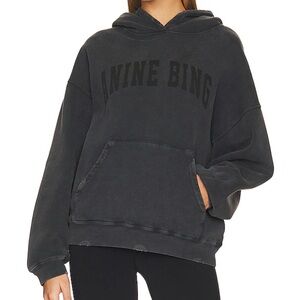 Anine Bing Harvey Sweatshirt Dark Washed Black